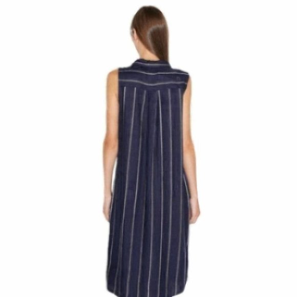 Lumiere Collared Button Down Side Slit Dress - Picture 6 of 6